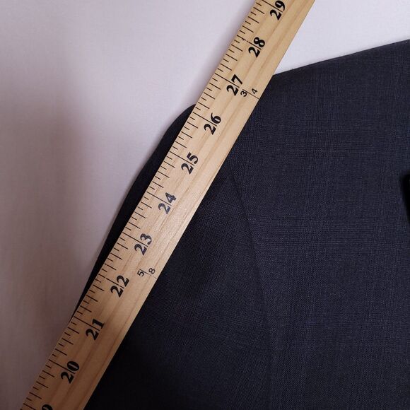 Canali Wool Blazer Mens 42 Black Plaid 2 Button Single Breasted - Picture 8 of 11